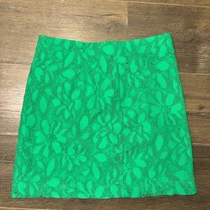 H&M Emerald Green Lace Mini Skirt